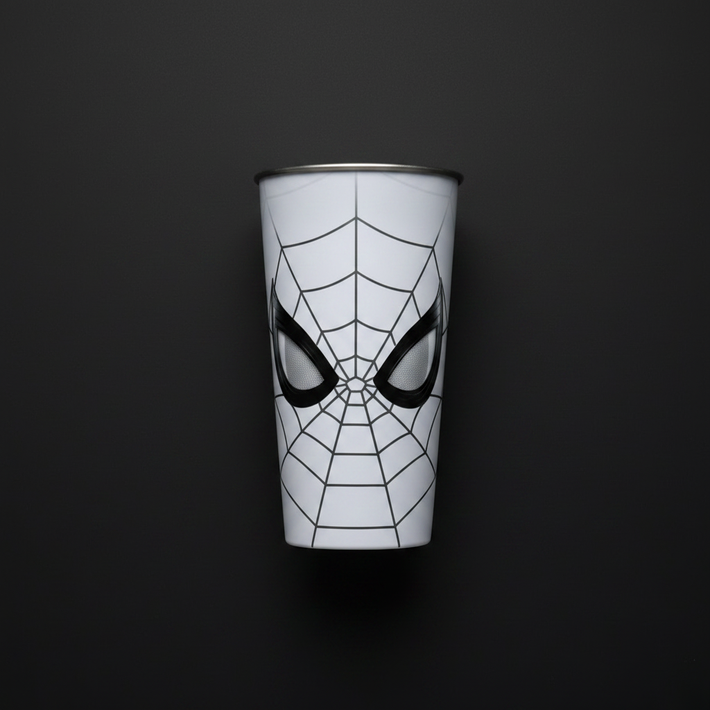 Weißer Spider-Man Becher